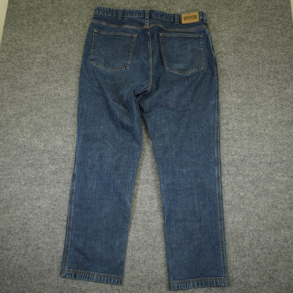 Duluth Trading Ballroom Flex Jeans Mens 38x32 Blue Straight Leg Stretch Denim - Picture 12 of 13